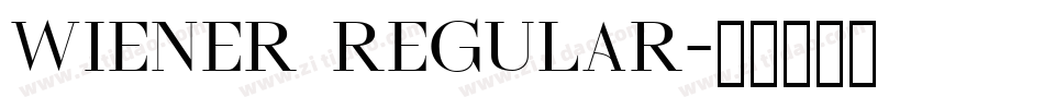 Wiener Regular字体转换